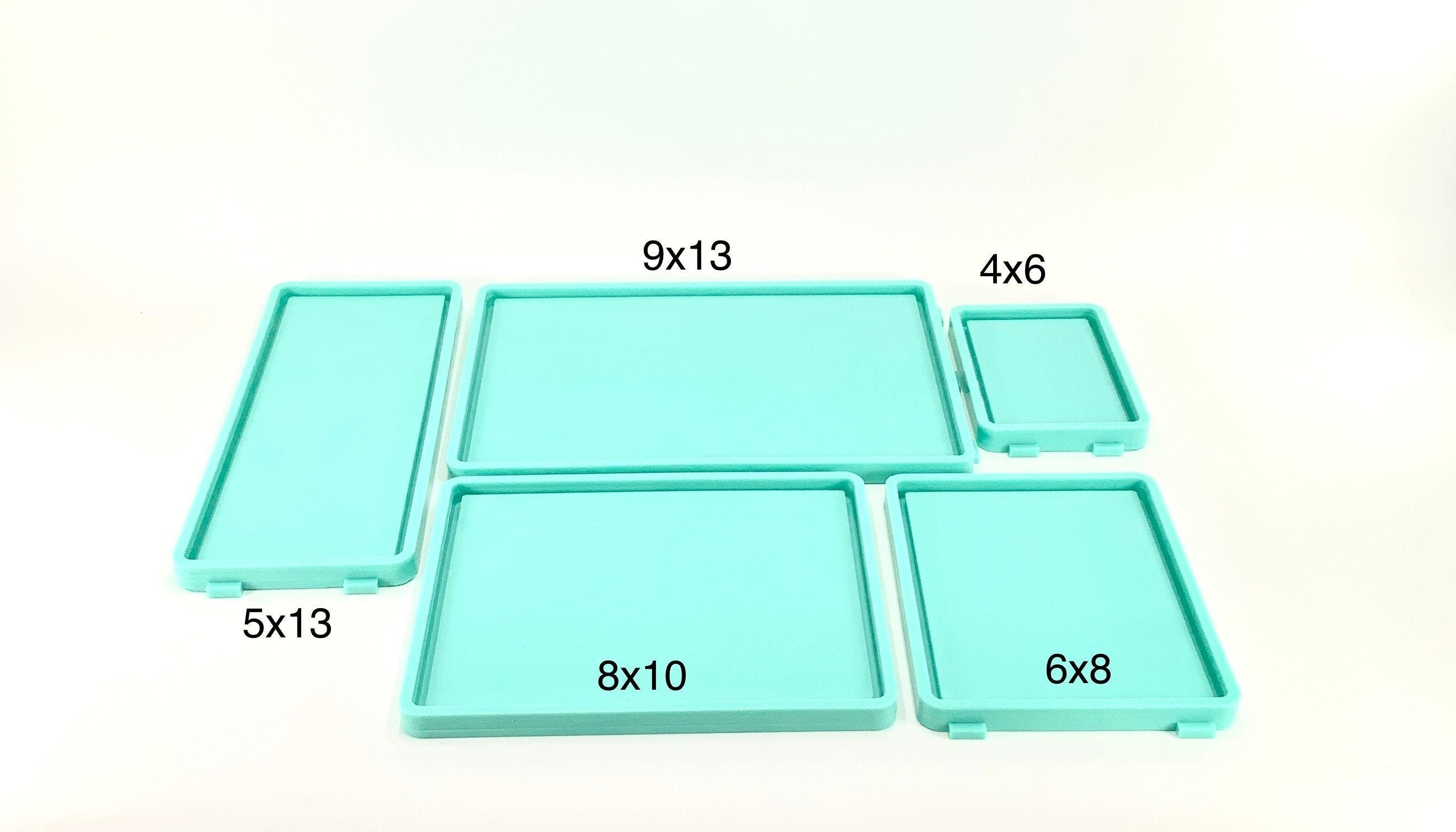 Rectangle Tray Mold Sizes 4x6, 6x8, 8x10, 5x13, 9x13 Rolling Tray Molds,  Rectangle Molds, Tray Molds 