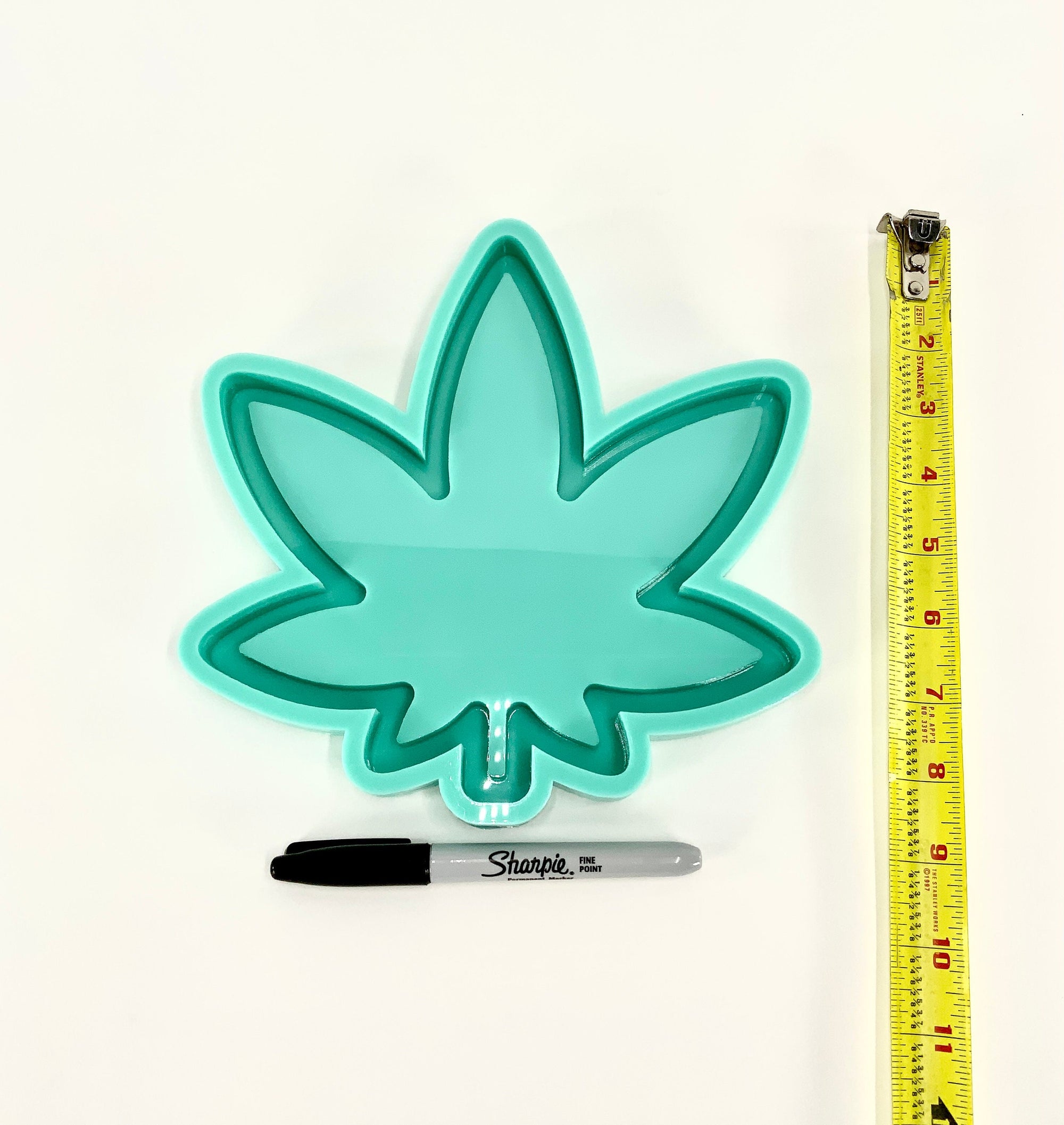 Pot Leaf Tray Mold | Sizes - 5.5", 8", 10" | Weed Tray Mold