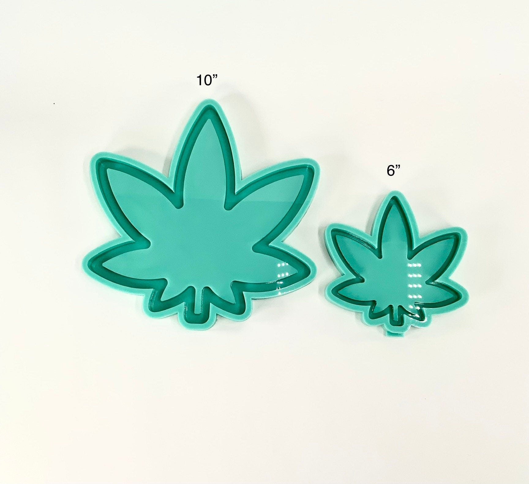 Pot Leaf Tray Mold | Sizes - 5.5", 8", 10" | Weed Tray Mold