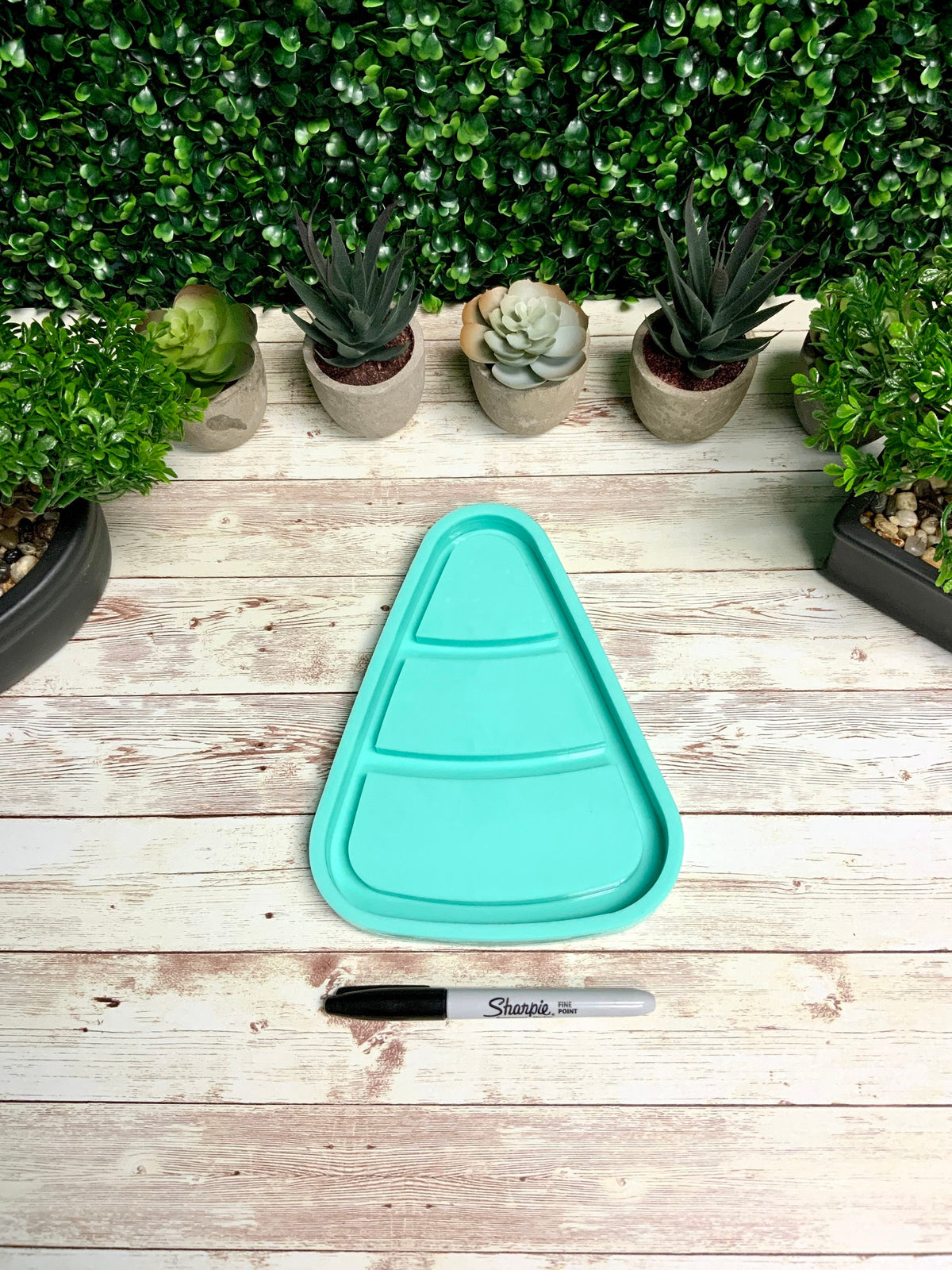 Candy Corn Tray Silicone Mold | 8”x 6” |Halloween Mold, Spooky Mold