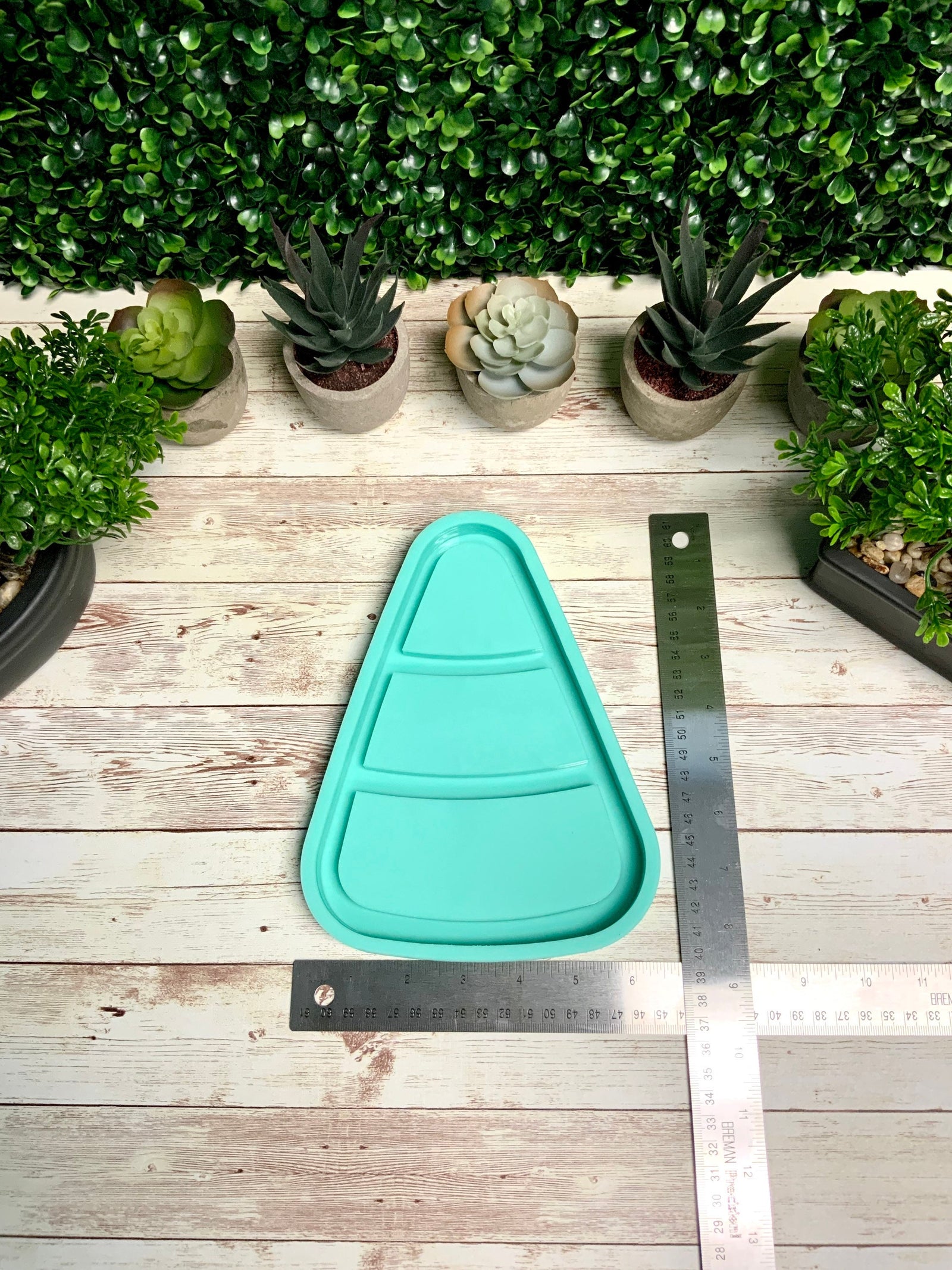 Candy Corn Tray Silicone Mold | 8”x 6” |Halloween Mold, Spooky Mold