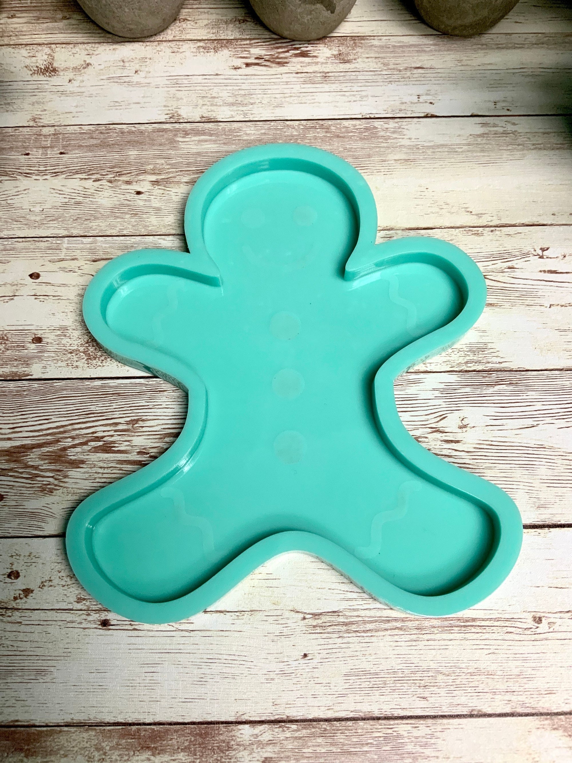 Gingerbread Man Mold, Christmas Mold, Holiday Mold, Flat Mold