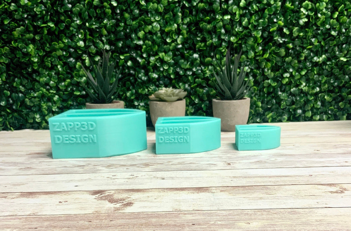 Silicone Split Pouring Cups with Dividers for Resin/Acrylic Paint Pouring, 3 SIZES