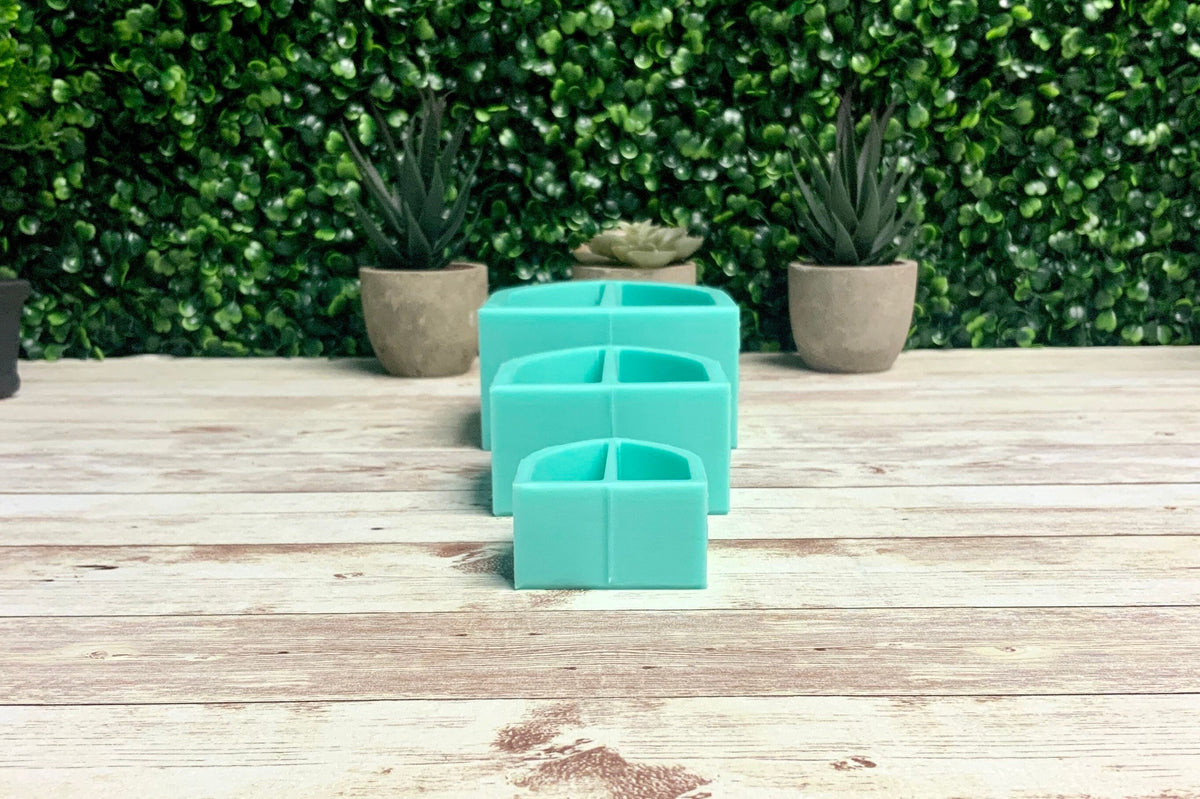 Silicone Split Pouring Cups with Dividers for Resin/Acrylic Paint Pouring, 3 SIZES