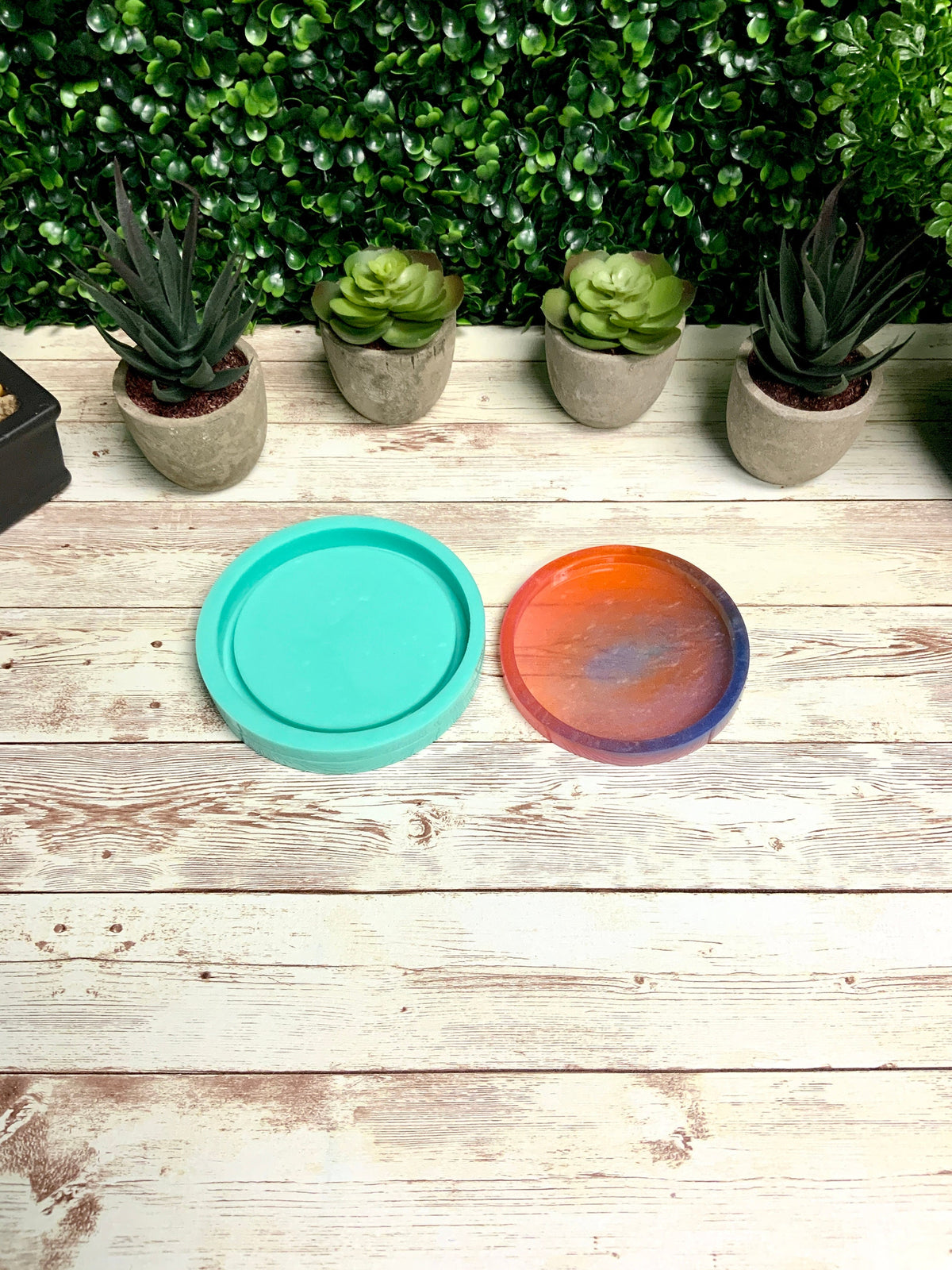 Round Coaster Mold with Rim, 4" Coaster