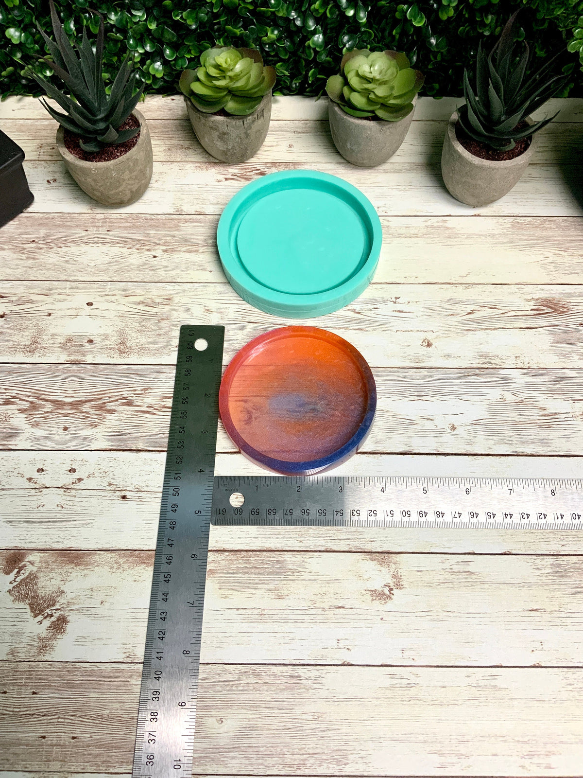 Round Coaster Mold with Rim, 4" Coaster