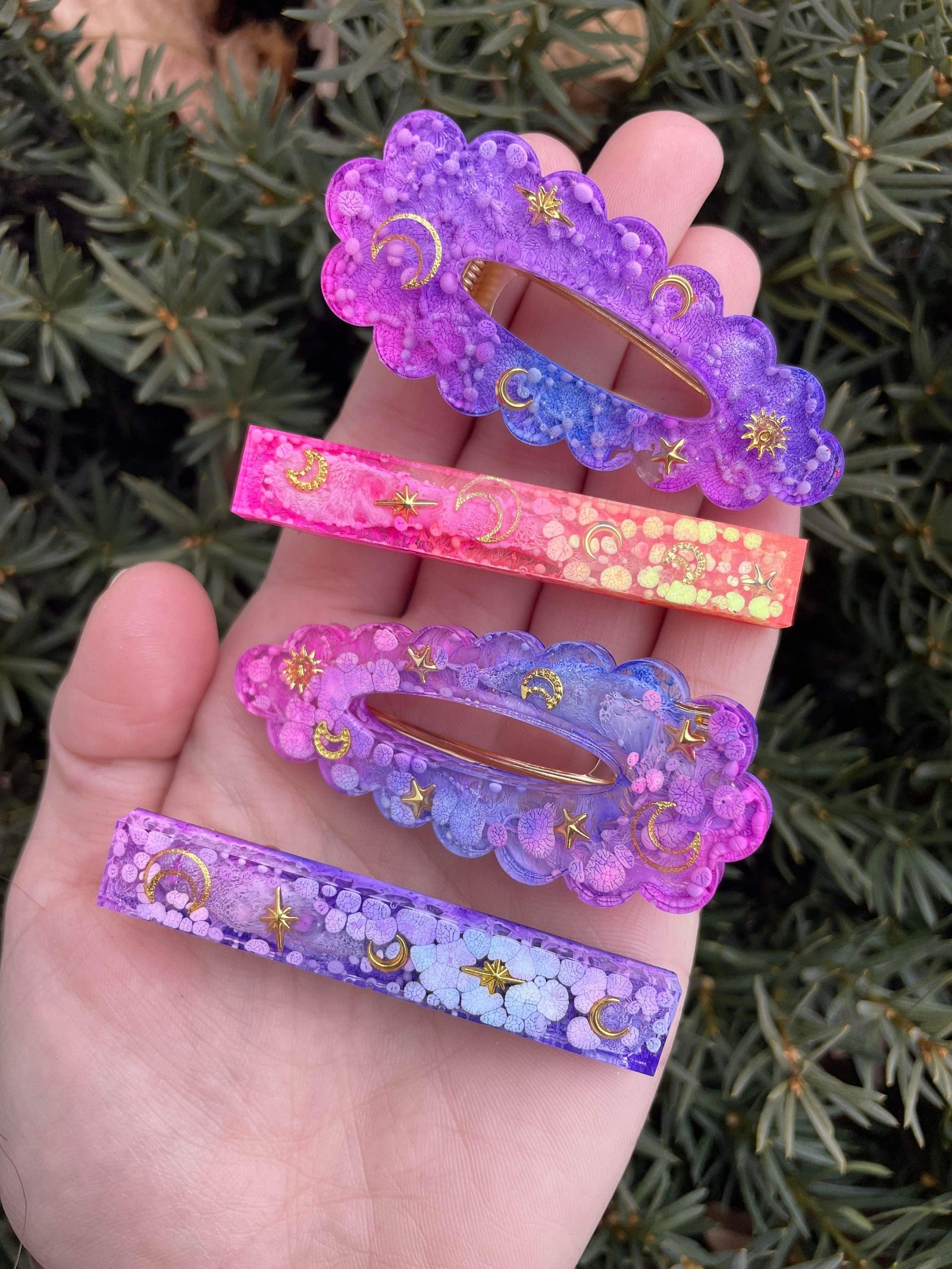 Hair Clip Mold | 6 Styles | Barrette Resin Mold