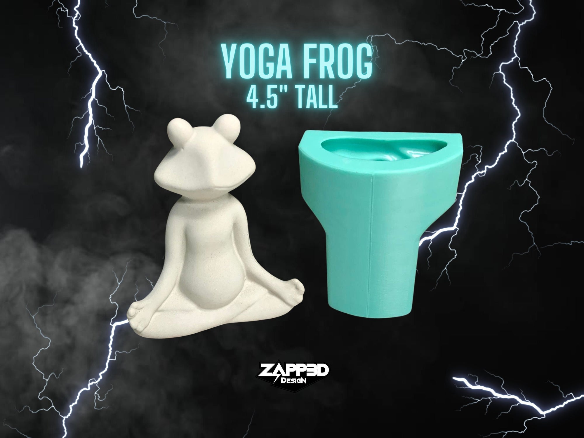 Frog Silicone Mold, Yoga Mold for Resin, Meditating Molds, Concrete Molds, Candle Molds