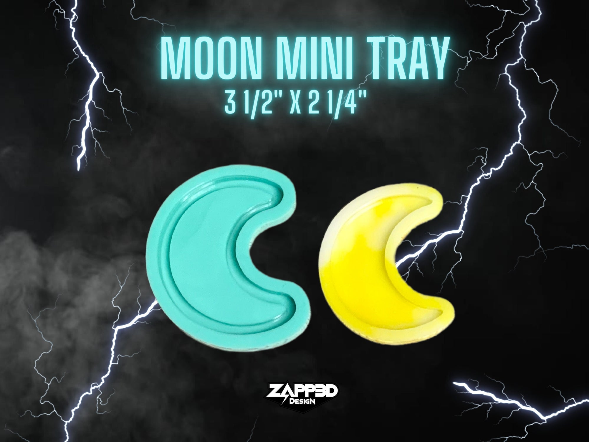 Moon Mini Tray Molds, Small Tray Mold, Resin Mini Tray Mold, Shaker Mold, Moon Mold, Tray Mold