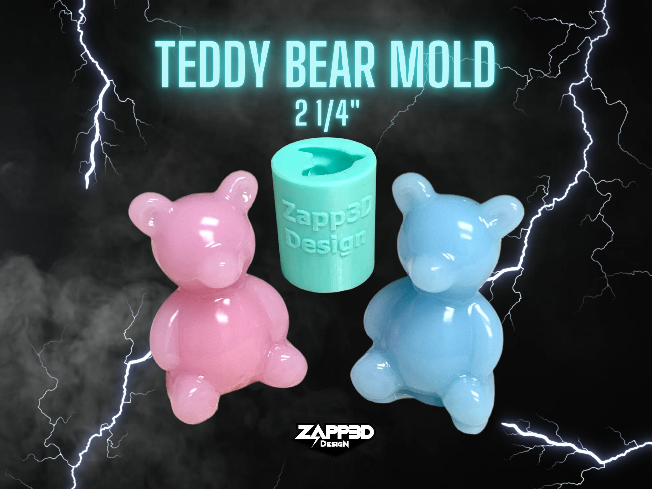 Teddy Bear Silicone Mold, Bear Mold, Baby Shower Mold, Teddy Bear Mold -  Zapp3D Design LLC
