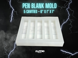 Pen Blank Silicone Mold for Resin, Pen Blank Mold, Woodworking Mold, 3 -  Zapp3D Design LLC