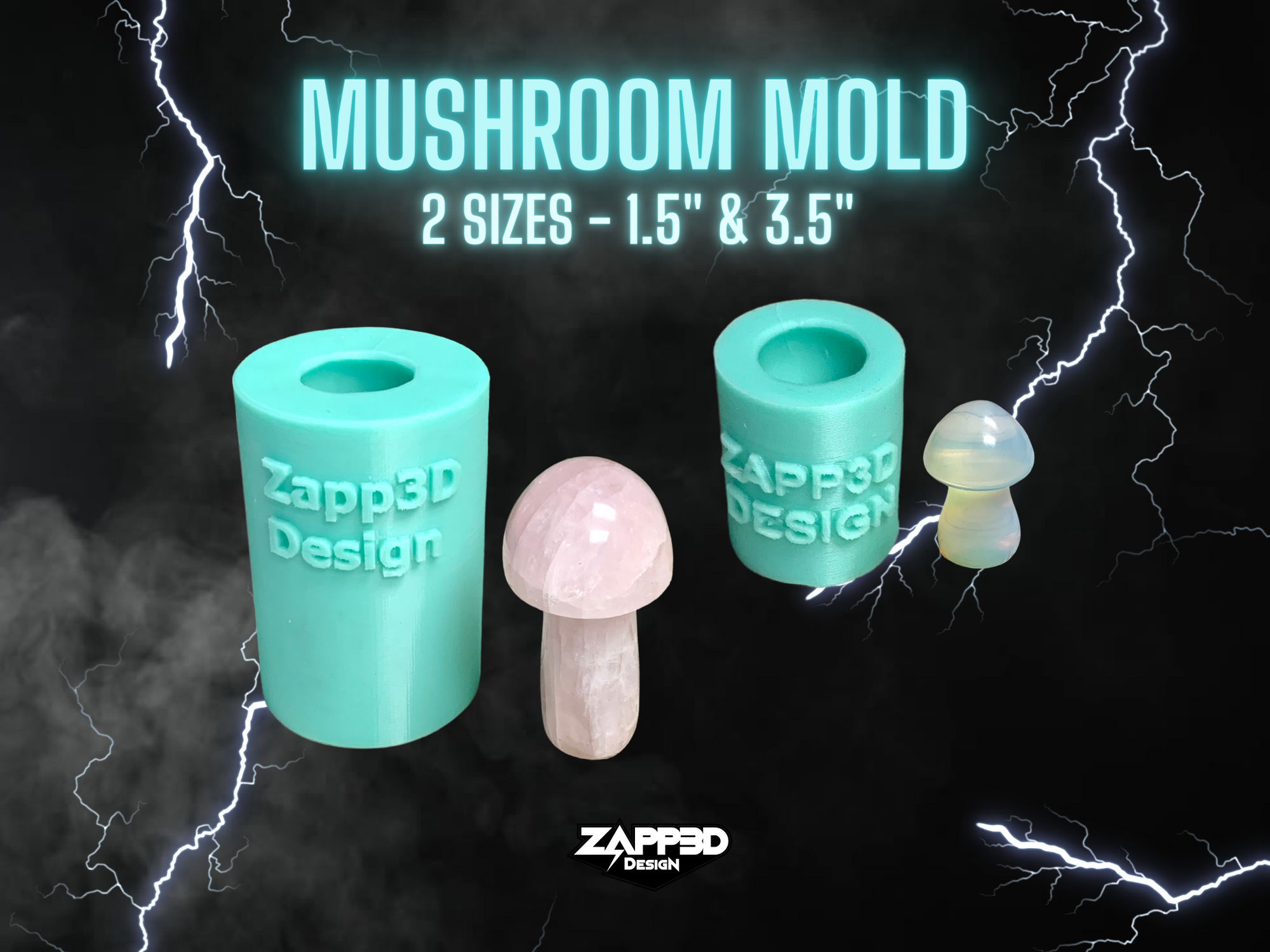 Mushroom Molds for Resin | 2 Sizes | 3D Mushroom Mold, Mushroom Silicone Mold, Mushroom Resin Mold, 3D Mold, Cute Mold, Small Mold