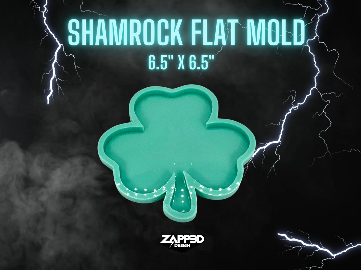 Shamrock FLAT Silicone Mold for Resin, Wall Hanging Mold, Silicon Moul