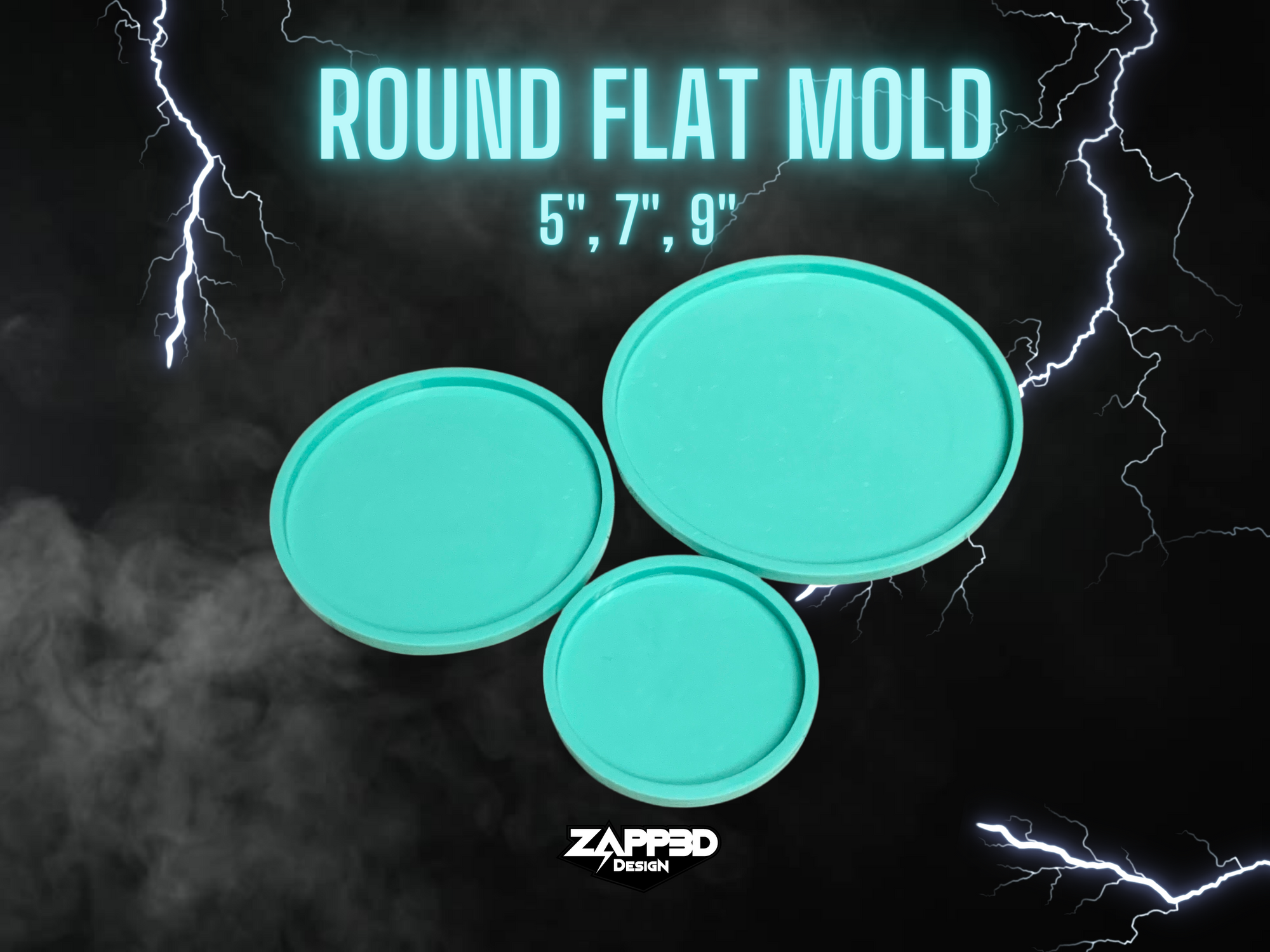 Round Flat Mold for Resin | 3 Sizes | Round Mold, Circle Mold, Flat Molds