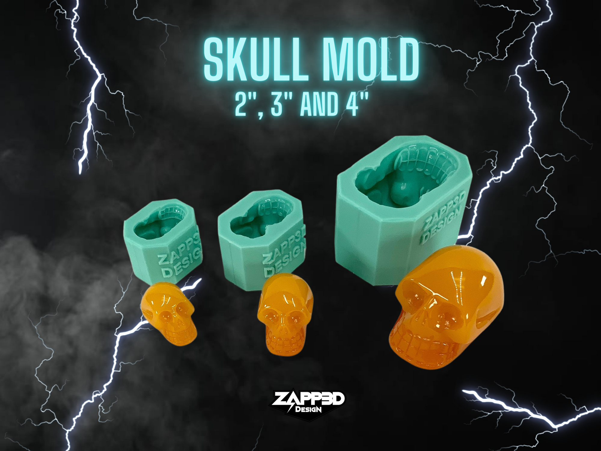 Skull Mold, Skull Mold for Resin, Small Skull Resin Mold, 3D Skull Mold, 3D Resin Molds, Spooky Mold, Halloween Mold
