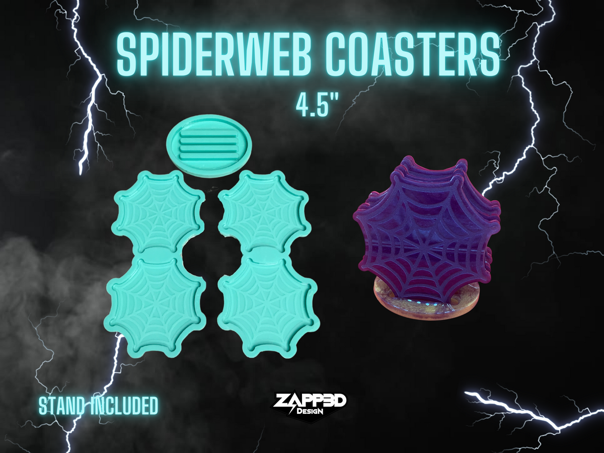 Spiderweb Coaster Mold Set, Halloween Mold