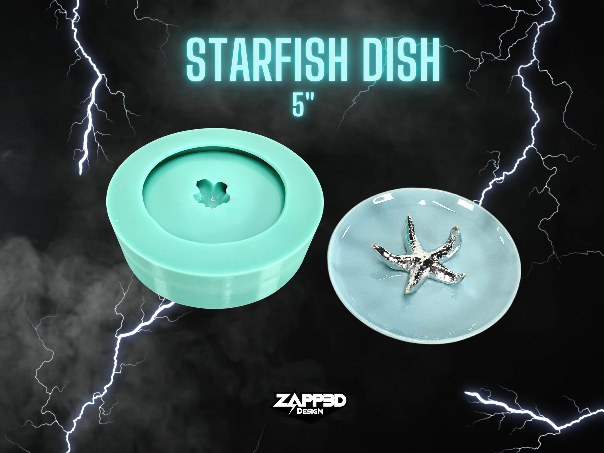Starfish Mold, Trinket Dish Mold Resin, Beauty Dish Mold, Ocean Mold, Beach Mold, Trinket Mold, 3D Mold