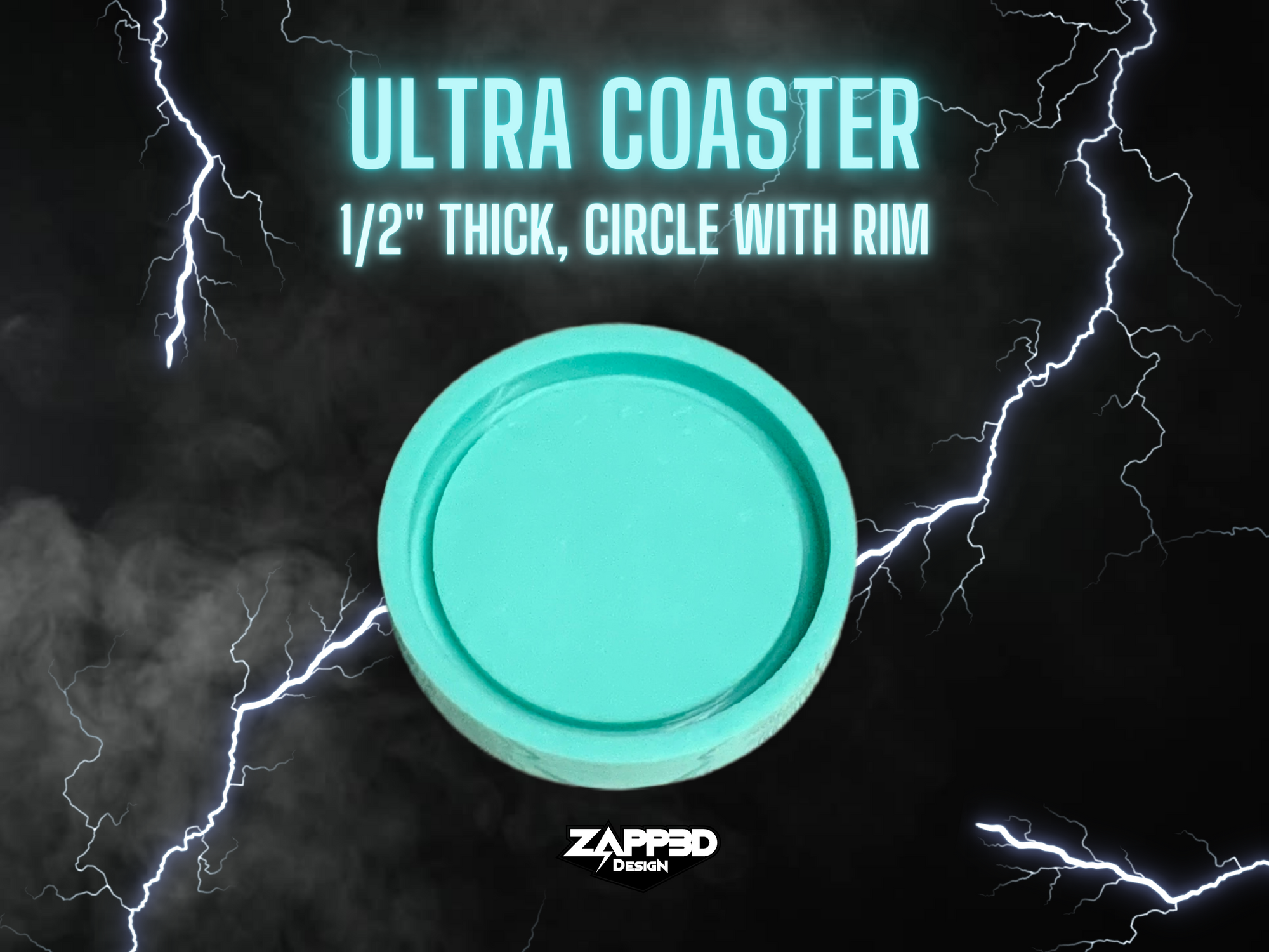 Round Coaster Mold | ULTRA QUALITY | Coaster Mold with Rim, Circle Coaster Mold for Resin, Round Coaster Silicone Mold