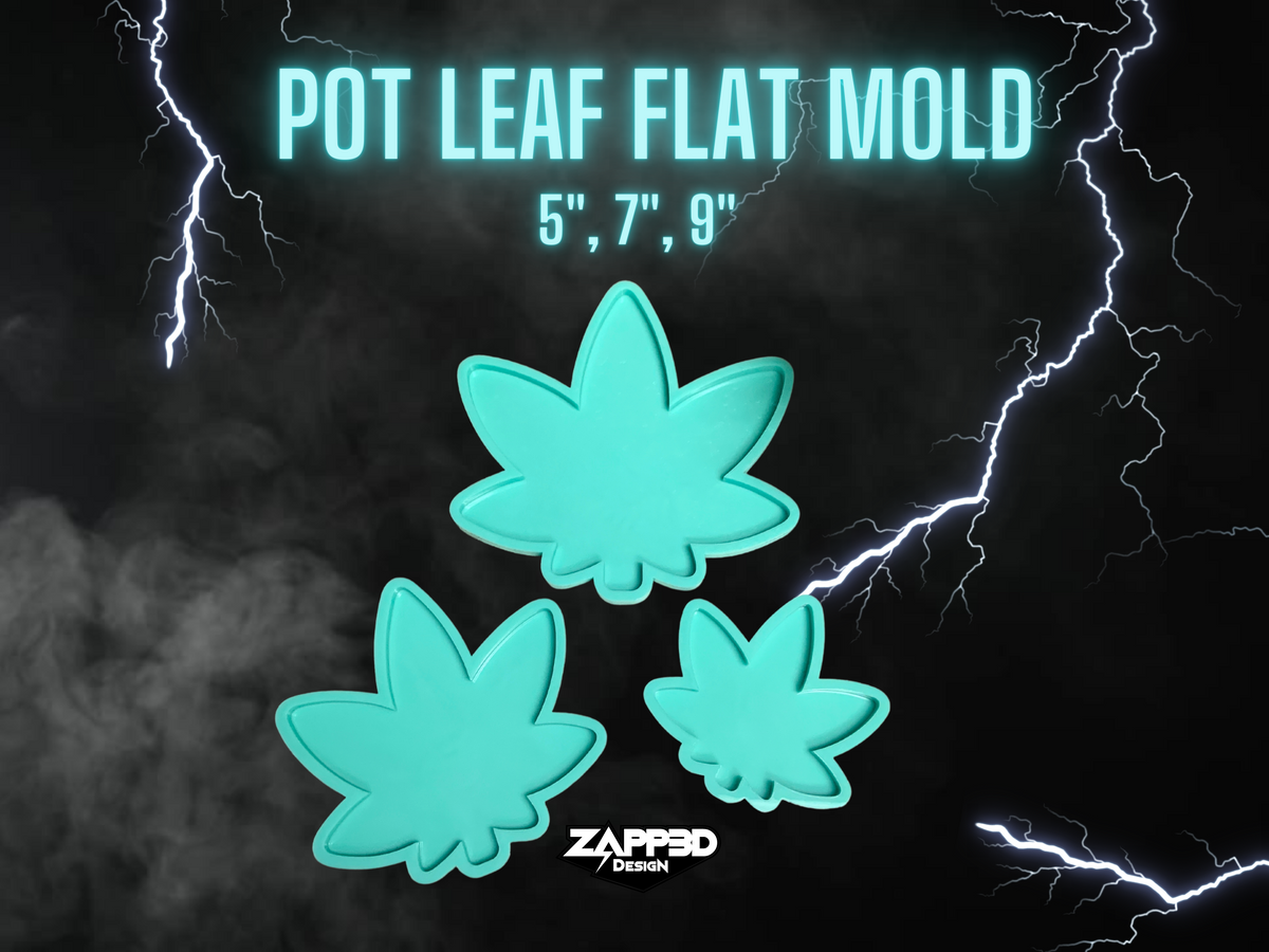 Weed Pot Leaf FLAT Silicone Mold