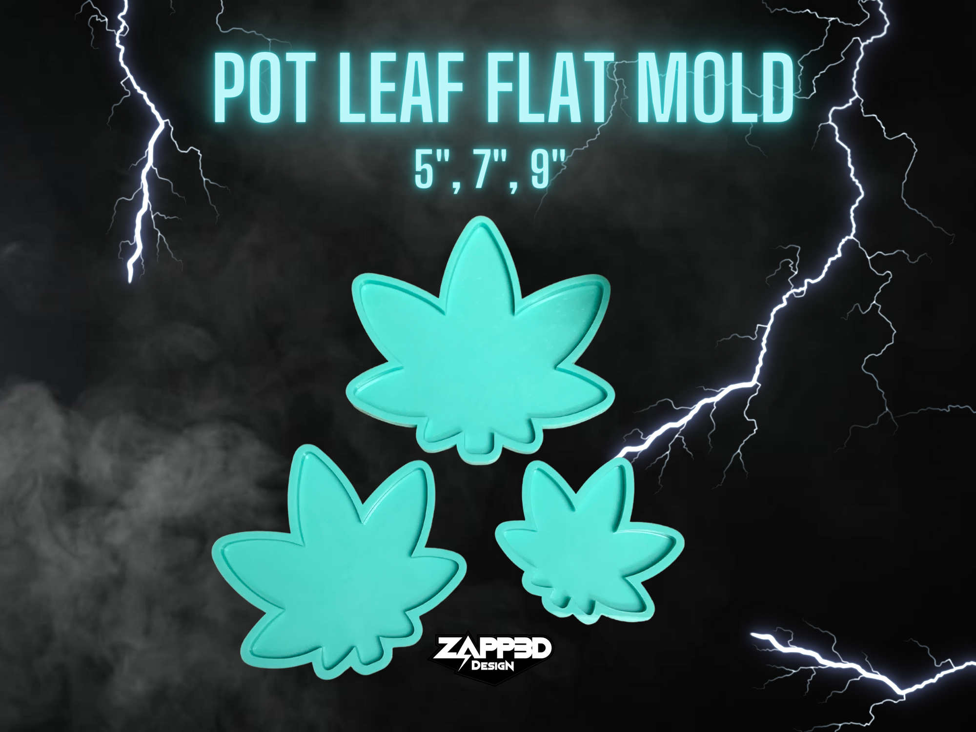 Weed Pot Leaf FLAT Silicone Mold, Wall Hanging Mold,  Mould  420 Cannabis